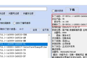 用友U8+16.1官方原版61个补丁“KB-U8V16.1-100001-240617-InterfaceChangeFiles、KB-U8V16.1-100000-211130-U8V161SP1”用友U8+16.1总账GL补丁